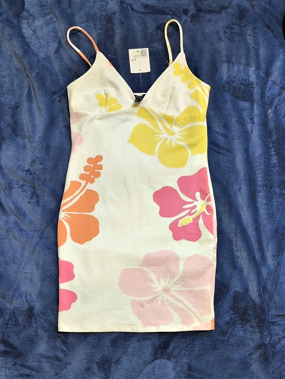 Forever 21 Floral Mini Dress in Yellow & Pink Size Medium NWT